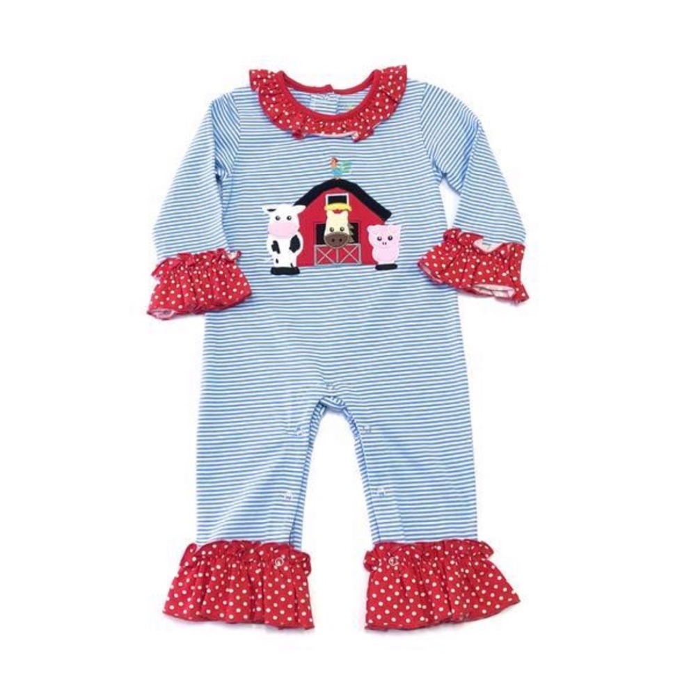 Infant Farm Appliqué Romper